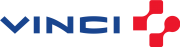 Vinci logo in blue and red