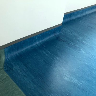 Blue vinyl flooring